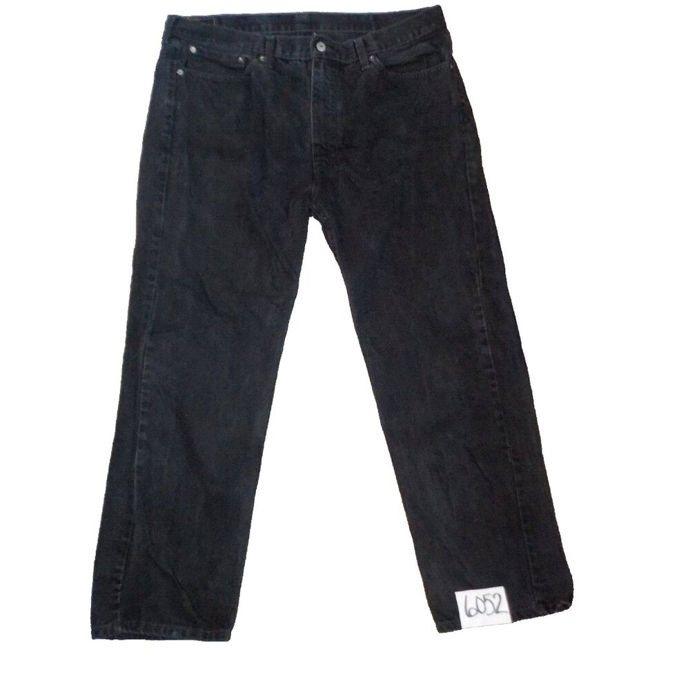 Levi's 505 Straight Fit Black Denim Jeans Mens Size 40 x 30